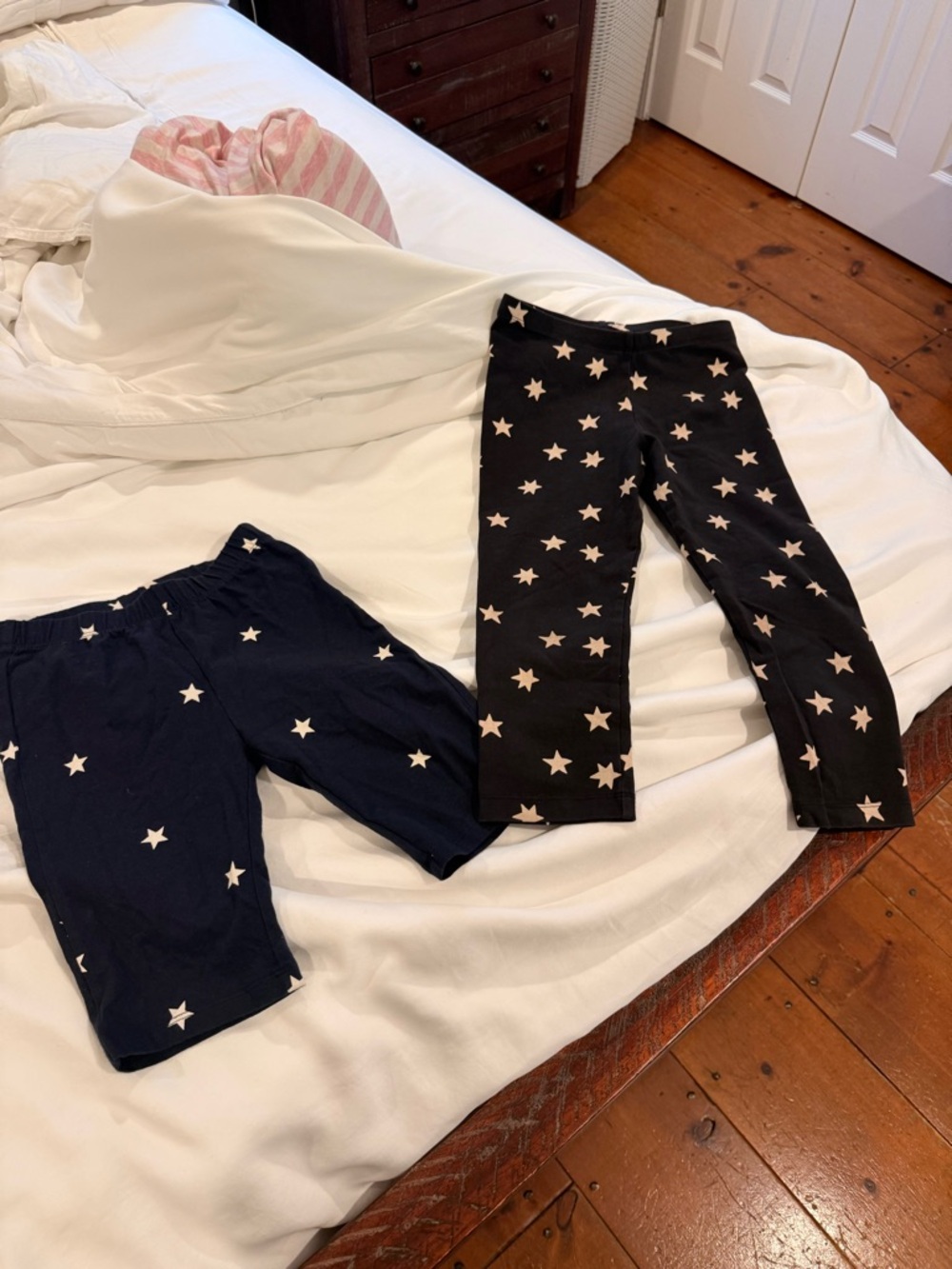 Tea Collection Navy and Black Star Print Leggings Set